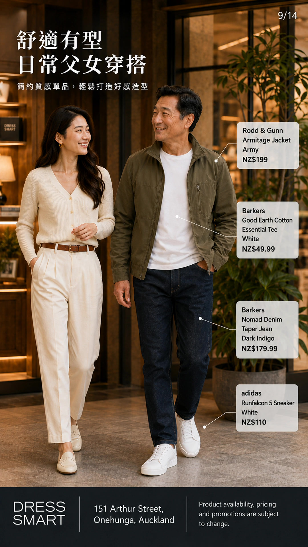 Olive Jacket + White T-shirt + Dark Jeans — daughter + father